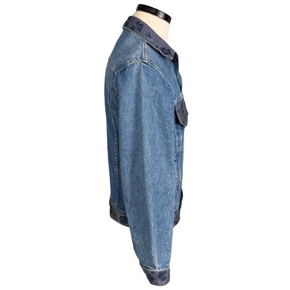 Vintage Levis Strauss & Co. 38R Denim Jacket With Custom Collar & Cuffs 80's - Picture 4 of 12